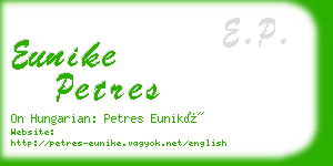 eunike petres business card
